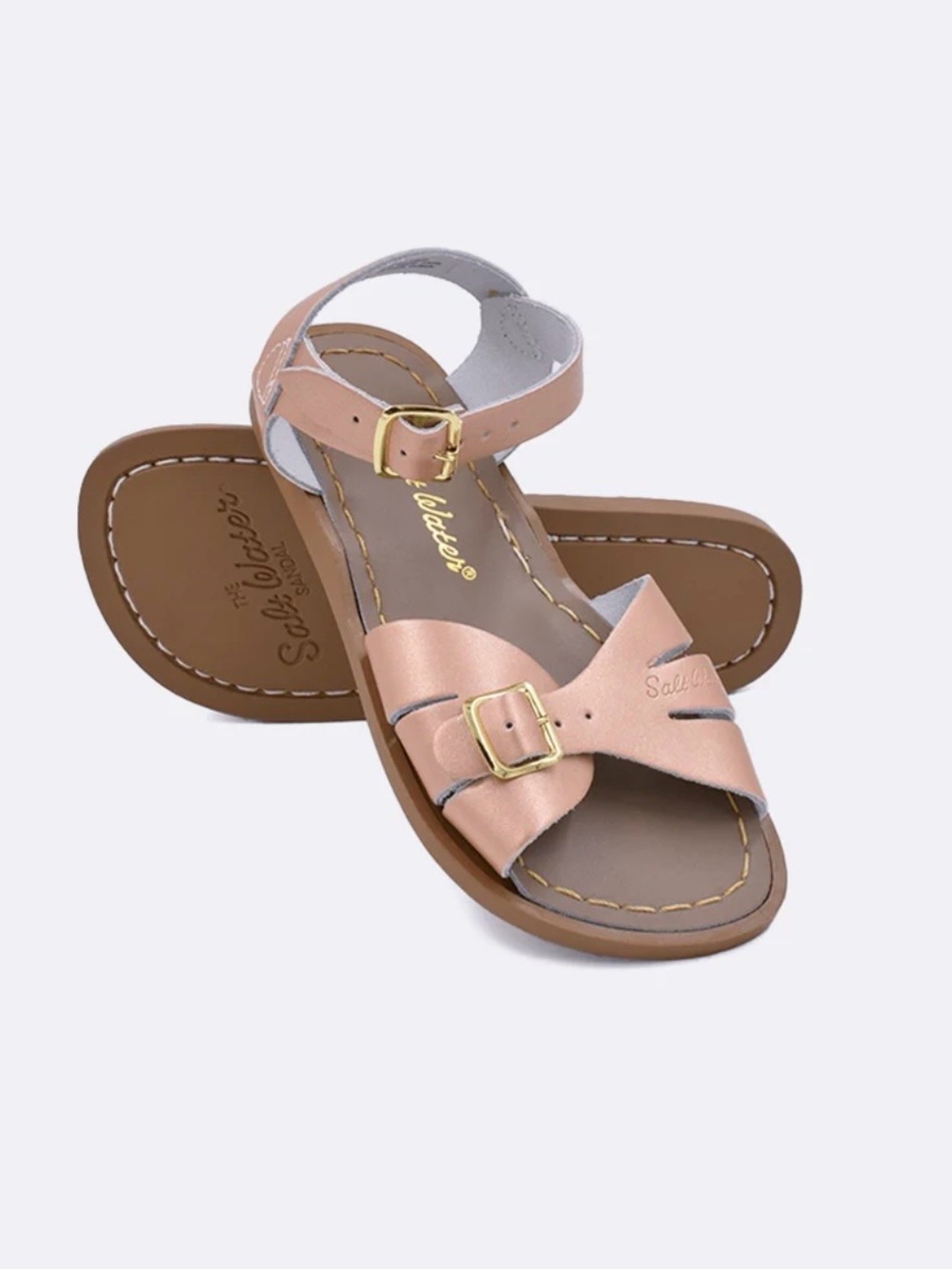 Salt Water Rose Gold Sandals with Buckle